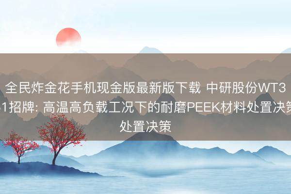 全民炸金花手机现金版最新版下载 中研股份WT351招牌: 高温高负载工况下的耐磨PEEK材料处置决策